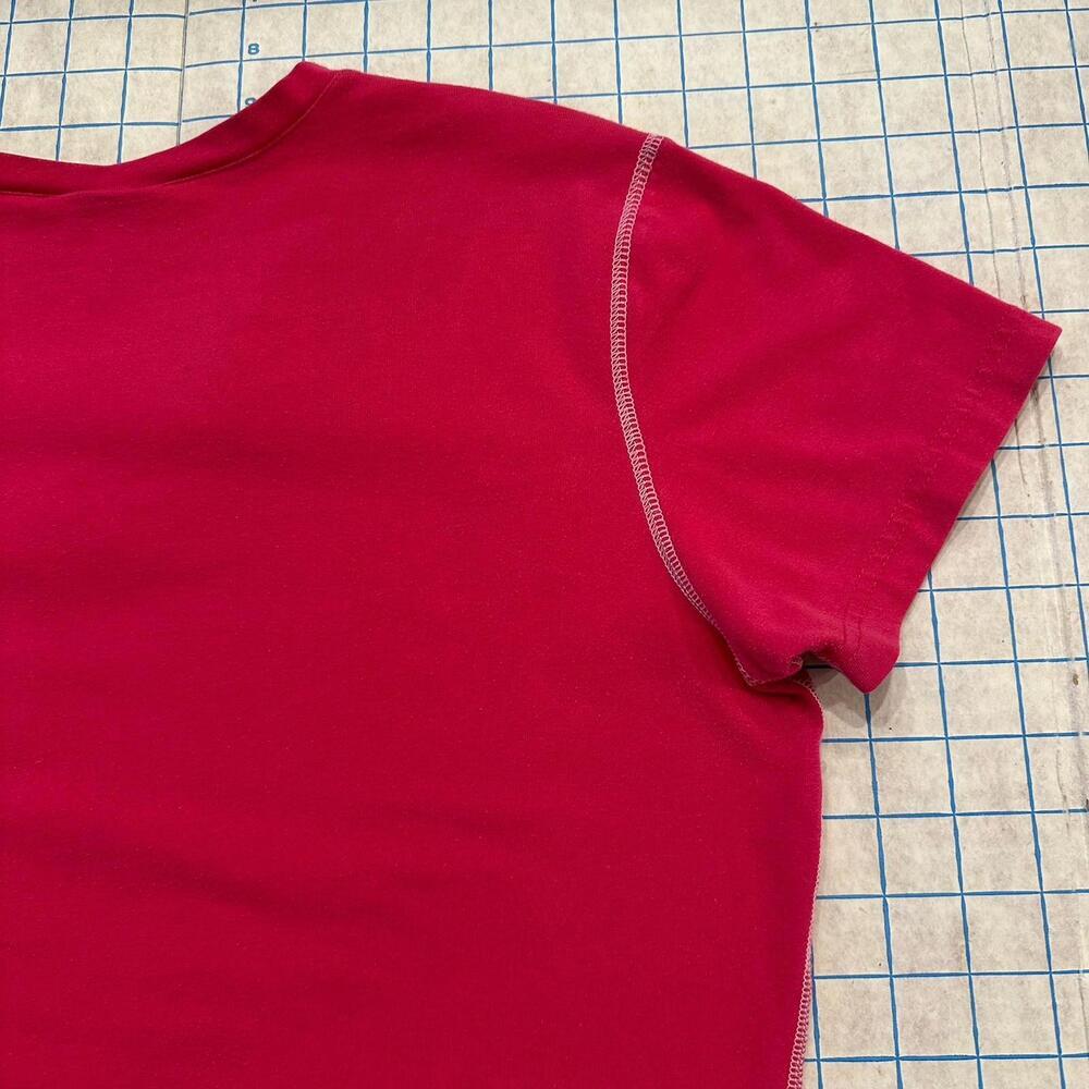 Vintage Nike Shirt XL Pink Short Sleeve V Neck Swoosh Embroidered Y2K - Picture 9 of 14